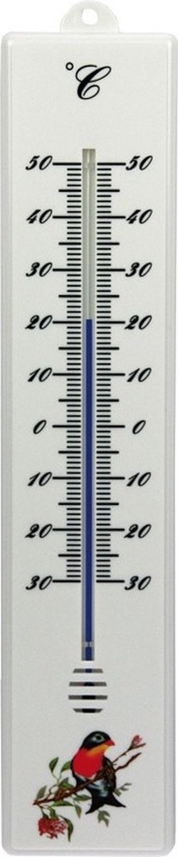 Talen Tools Thermometer buiten wit - kunststof - 32 cm - Buitenthermometers