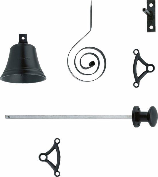 Intersteel Trekbel mat zwart - 30 cm - Messing - 10 jaar garantie