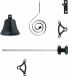 Intersteel Trekbel mat zwart - 30 cm - Messing - 10 jaar garantie