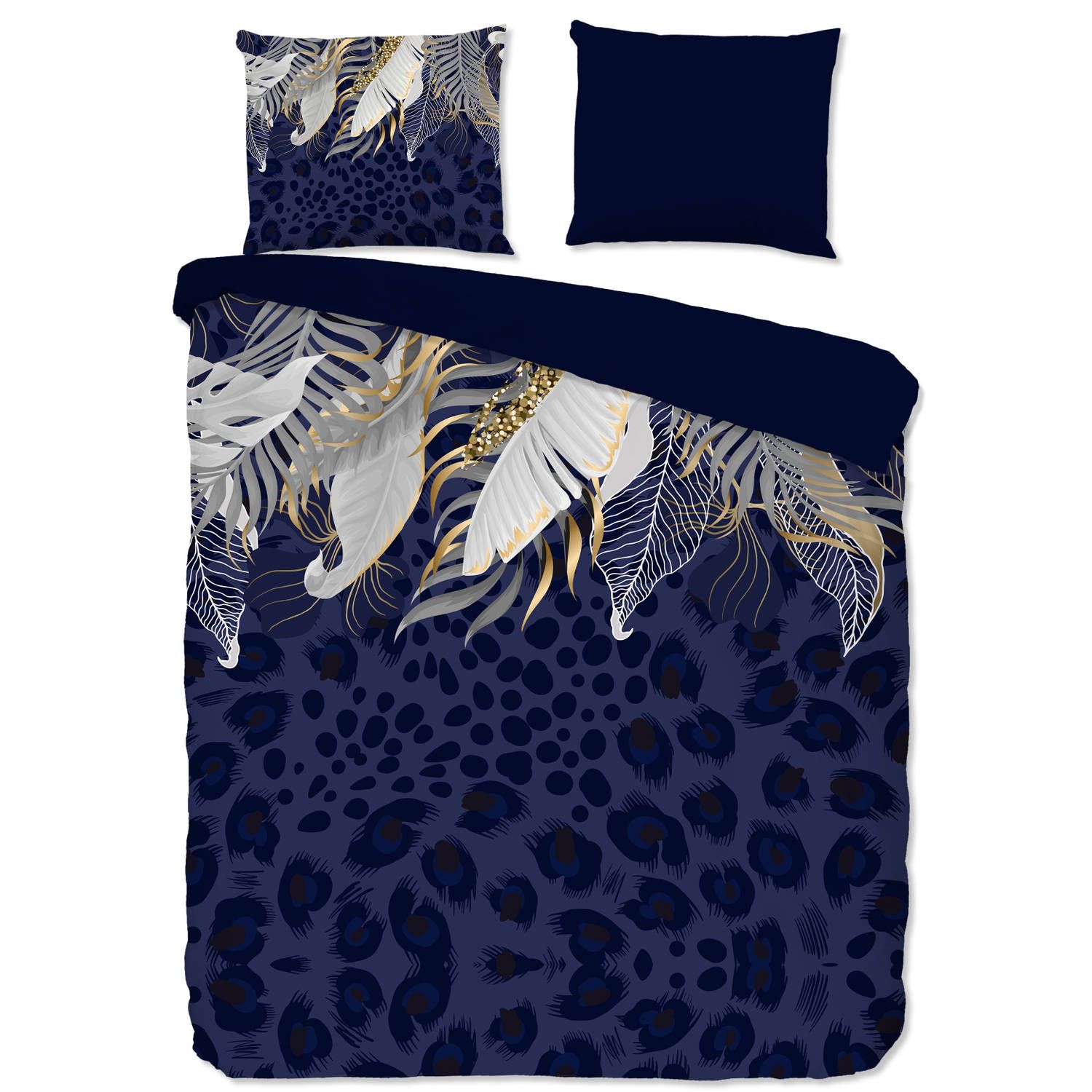 PURE Dekbedovertrek Sofia 140x200/220 cm - Blauw - Microvezel