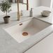 Ausmann Pure.Sink Spoelbak 70x40 cm zand wit onderbouw en opbouw koperen plug