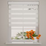DTCH® Duo Rolgordijn - Splendid - Lichtdoorlatend - Sneeuw wit - 150 x 175 cm