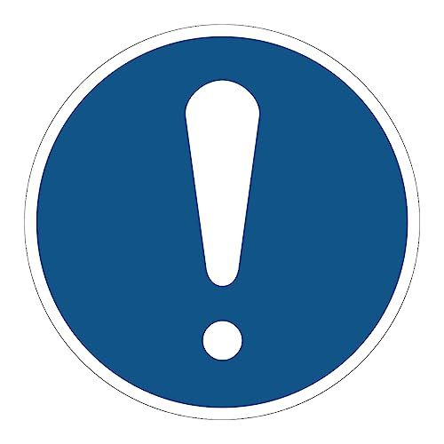 Ambiance Sticker Sticker Obligation Mandatory NF ISO7010 - zelfklevend, rond, gelamineerd, waterdicht en UV-bestendig - diameter 60 cm
