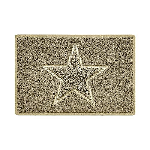 Nicoman STAR Deurmat met reliëfvorm, vuilvanger, jet-wasbare deurmat - (gebruik binnen of beschut buiten) - (60x40cm, klein) BEIGE