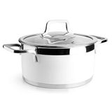 Lacor Buffet Kookpot met Deksel - Wit - Ø 16cm
