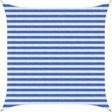 vidaXL - Voile d'ombrage - Carré - 2,5 x 2,5 m - HDPE - Bleu et Blanc