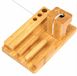 DrPhone SmartHold2 Bamboe Support Téléphone & Tablette – Support de Charge pour Smartphone, iPad & Apple Watch – Gestion des Câbles