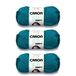 Caron Simply Soft Party Teal Sparkle Garen - 3 Pack van 85g/3oz - Acryl - 4 Medium (Worsted) - 160 Yards - Breien, Haken & Ambachten