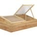 Mini serre de jardin serre pour semis dim. 100l x 50l x 36h cm toit 2 pans ouvrables séparément panneaux de polycarbonate bois sapin pré-huilé