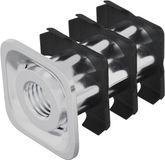 vidaXL Draadbuis Insert Zwart en Zilver 12 stuks 15,8 x 15,8 x 22,5 mm