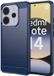 Techsuit Hoesje geschikt voor Xiaomi Redmi Note 14 4G 164.8mm - Carbon Silicone Back Cover - Blauw