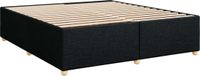vidaXL Boxspringbed met matras met hoofdeinde Zwart 180 x 200 cm Stof