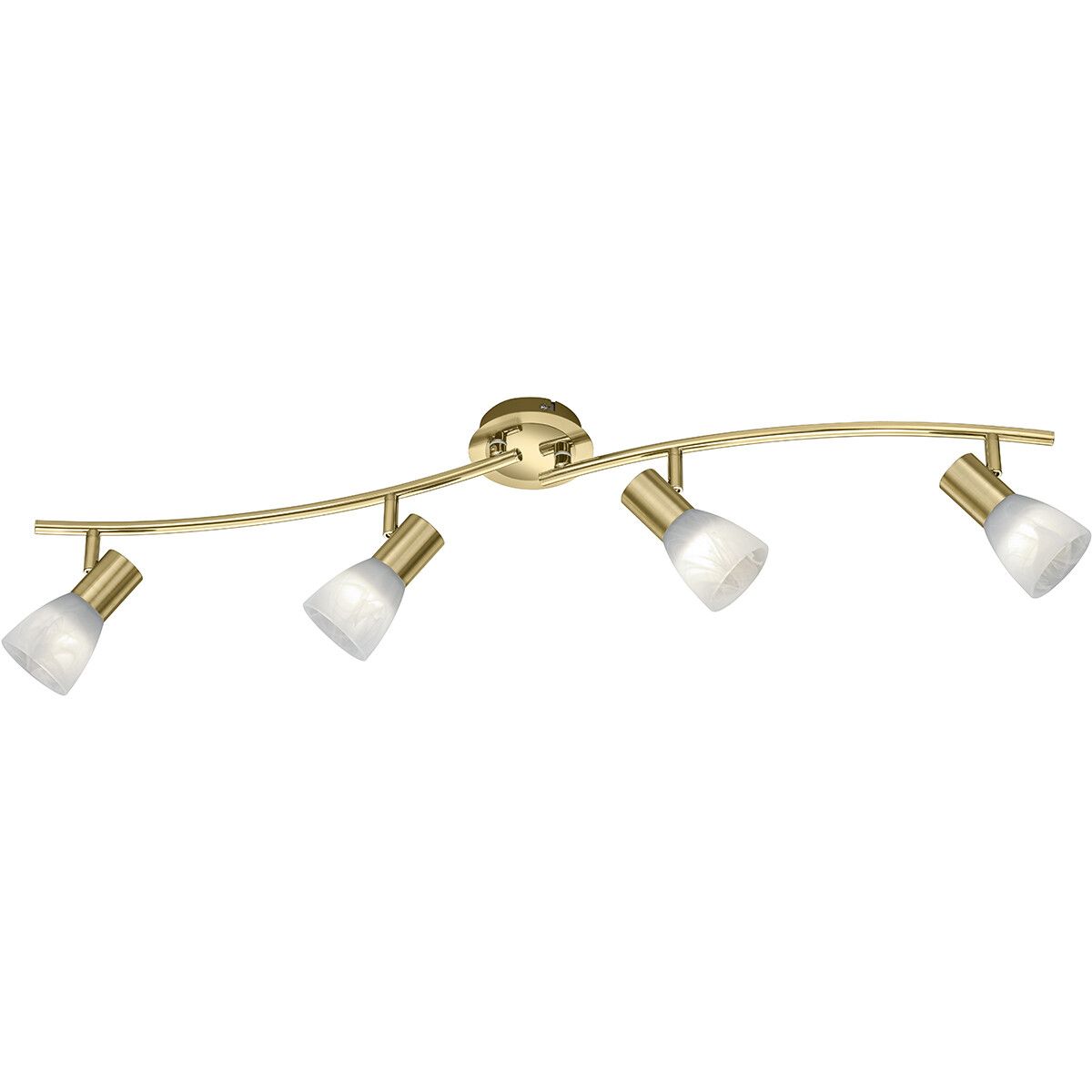 BES LED Trion Levino Plafondspot - 4-lichts - E14 - 1600lm - Warm Wit - Goud