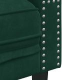 vidaXL Fauteuil Chesterfield-stijl fluweel donkergroen