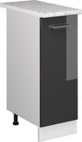Vicco R-Line meuble bas universel – 30 cm avec porte, avec plan de travail anthracite brillant