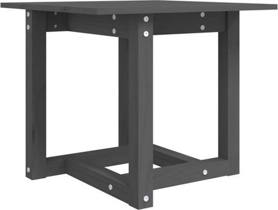 vidaXL Salontafel 50x50x45 cm massief grenenhout grijs