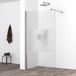 Wiesbaden Comfort Inloopdouche - 800x2000x10mm - Nano - Helder Glas met Melkglas Middenband/Chroom