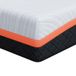 Matelas blanc et gris 120 x 200 cm tissu jacquard