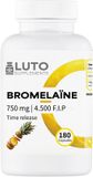 LUTO Supplements Bromelaïne - 750 mg (4500 F.I.P) - 180 capsules