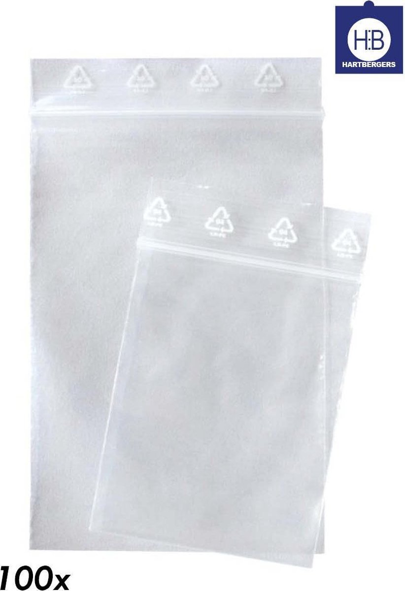 Lindner Lindner Gripzakjes - 220 x 310 mm (100 stuks) grip zakje plastic met ziplock - transparant - Nr.788