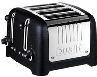 Dualit Broodrooster Lite - Zwart - 4 Sleuven - RVS