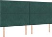 vidaXL LED Boxspringbed Donkergroen 200 x 200 cm Fluweel