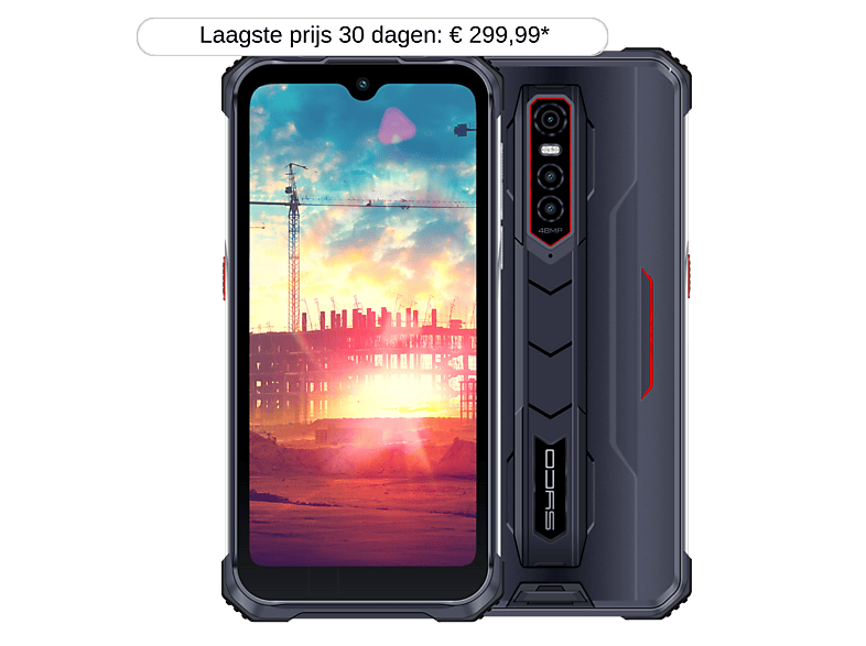 Syco RS-442 - Rugged Smartphone - 128GB - 4G - Black