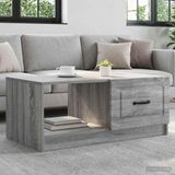 Maison Exclusive Table basse Sonoma gris, 90 x 50 x 37 cm, panneau de particules