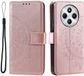 Selected by GSMpunt.nl Hoesje Mandala Book Case met Pasjeshouder Roze Goud Geschikt voor Xiaomi Redmi 14C