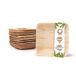 GREENBOX 25 Snackschaaltjes, vierkant, 80 ml, 8 x 8 cm, partyservies, composteerbaar, biologisch afbreekbaar, palmbladeren, wegwerpservies voor fingerfood, dips, proeven, buffet