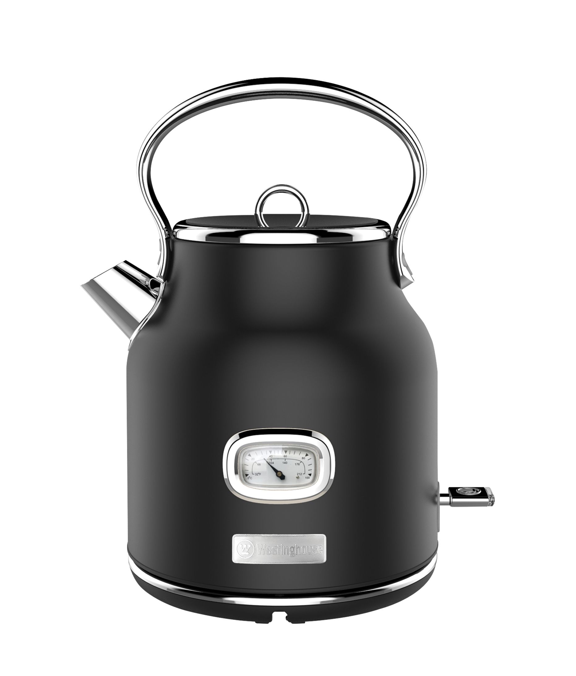 Westinghouse Retro Waterkoker - Zwart - 1,7 Liter - Met Kalkfilter