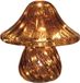 Annas Collection Paddenstoel glas led op batterij met timer 19x19 cm mercury bruin