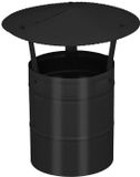 KOTARBAU® Schoorsteenkap, Verzinkt Staal en Poedergecoat Staal, 160 mm, Zwart