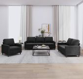 Maison Exclusive - Ensemble de canapés 3 pièces avec coussins en velours noir