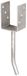 GAH Alberts 214203 U-paalhouder Roestvrijstaal Zilver 71 mm