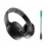 Skullcandy Crusher Evo Draadloze over-ear koptelefoon met Sensory Bass, een accuduur van 40 uur, microfoon, ondersteuning voor iPhone/Android- en Bluetooth-apparaten – Zwart
