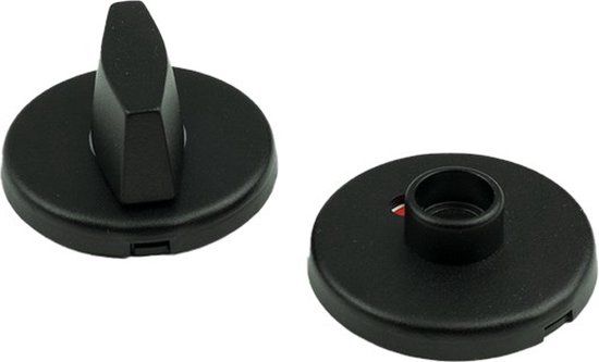 AMI Toiletgarnituur - Zwart - Aluminium - WC rond