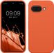 kwmobile telefoonhoesje geschikt voor Google Pixel 9a - Hoesje met siliconen coating - Smartphone case in zomers oranje