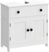 Homcom Badkamermeubel 60x30x60cm Wit MDF