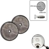 aanhangwagendirect Reflector wit rond 60 mm
