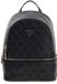 GUESS rugzak Follie Travel Small Backpack Coal Logo donkergrijs