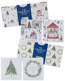 UK Greetings Multipack van 20 kerstkaarten voor hem/haar/vriend - 4 ontwerpen met aandenken dozen