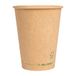 50 stuks papieren bekers, 1 muur, plasticvrij, 360 ml, 300 g/m², Ø 9/6 x 11 cm, bruin, doos