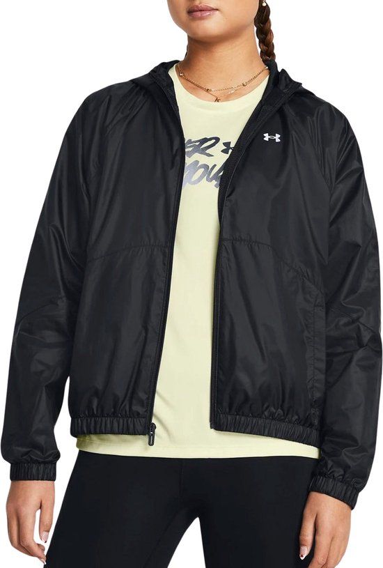 Under Armour UA SPORT WINDBREAKER JKT Dames Sportshirt - Zwart - Maat M