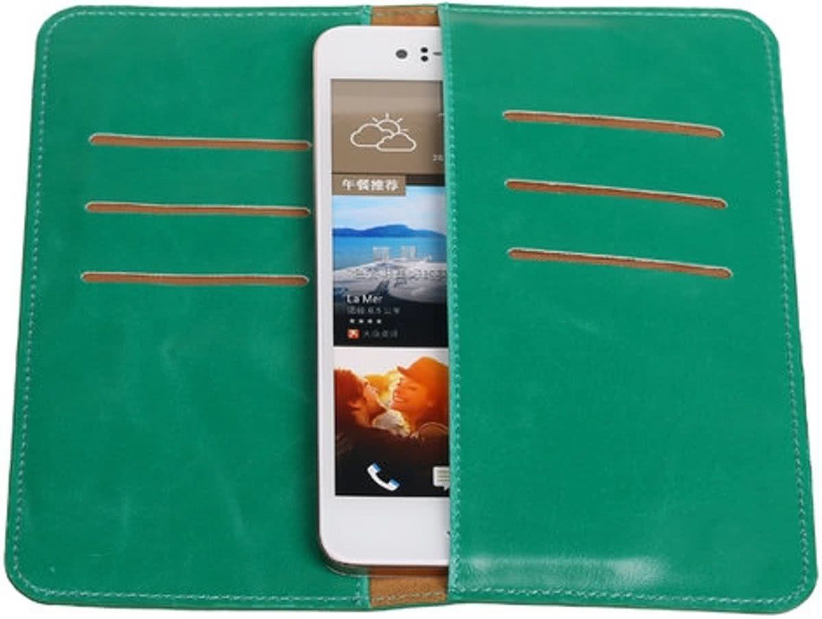Best Cases Groen Pull-up Large Pu portemonnee wallet voor LG X Screen - 8718883822924