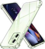 Techsuit Hoesje geschikt voor Motorola Moto G55 - Shockproof Silicone Back Cover - Transparant