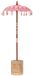 vidaXL Parasol avec Base Rose et Brun 250 cm Coton et Bois