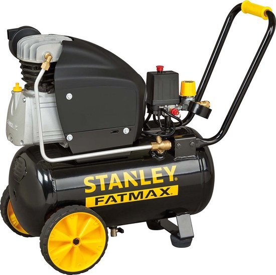 Stanley Compressor 251/10/24S FMXCM0062E - Luchtcompressor 10Bar - 24L - 240L/Min - Ge&#239;ntegreerd Anti-Slip Handvat - Zwart