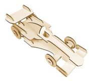Pebaro 850/11L houten bouwpakket racewagen lasercut, 3D puzzel, houten puzzel