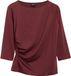 s.Oliver - Femme - Bordeaux - Chemise à plis et manches 3/4 - Taille 36